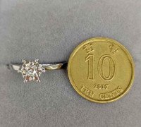 14K White Gold Diamond Ring