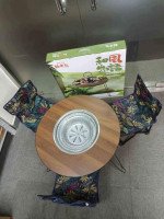 Garden Outdoor Barbecue Oven Folding Barbecue Stove  with 3 chairs