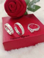 Wedding ring with engagement ring
