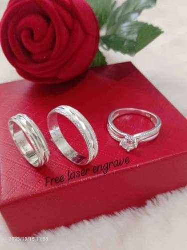 Wedding ring with engagement ring