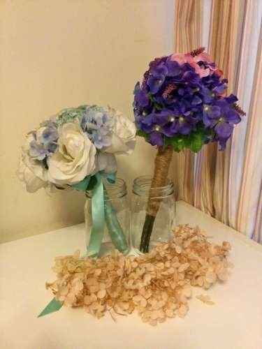 dried flower bottle wedding reception decoration
