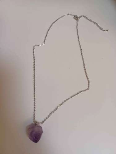 Natural amethyst pendant necklace