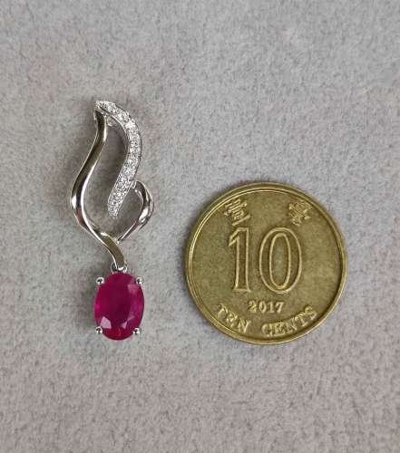 White Gold Ruby