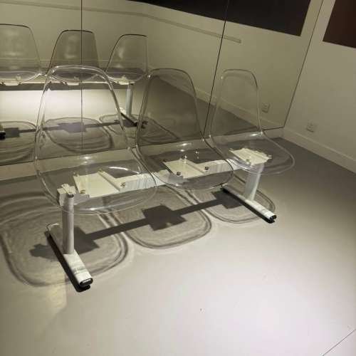 Threeperson translucent chair
