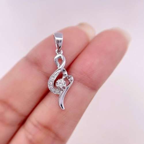 18K white gold diamond