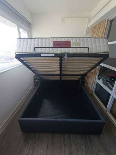IDANS upholstered ottoman bed