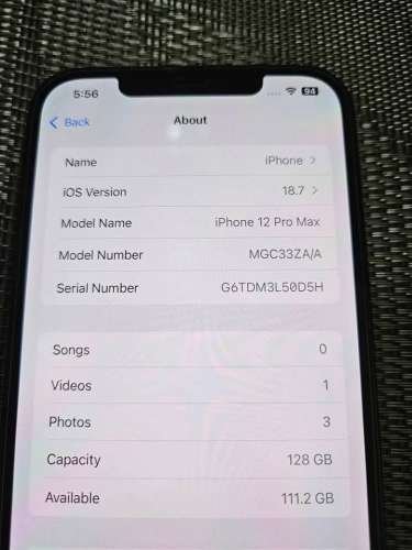 iphone 12Pro Max 128gb