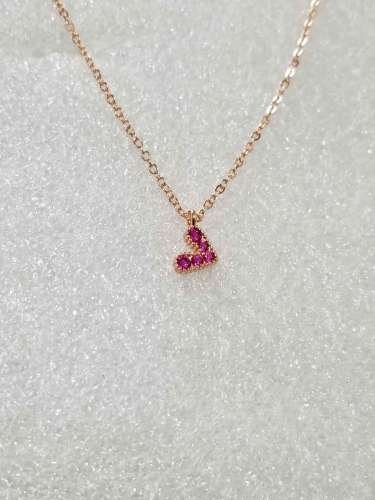 DELICATE SMALL HEART CHARM NECKLACE FASHION JEWELRY
