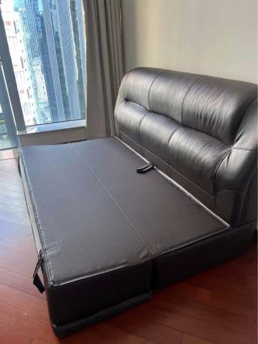 3sofa brown leather sofa bed