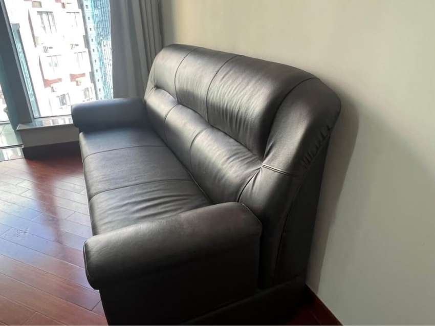 3sofa brown leather sofa bed
