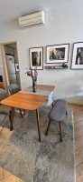 Dining table set Extendable table, bench, two chairs
