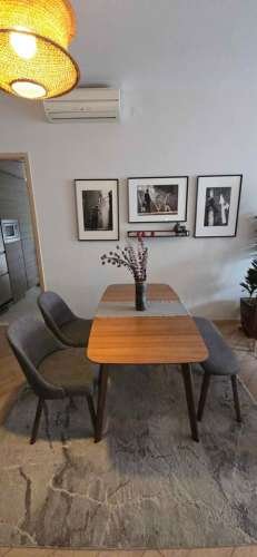Dining table set Extendable table, bench, two chairs