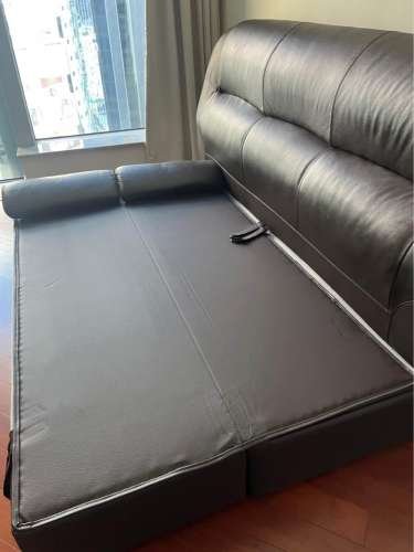3sofa brown leather sofa bed