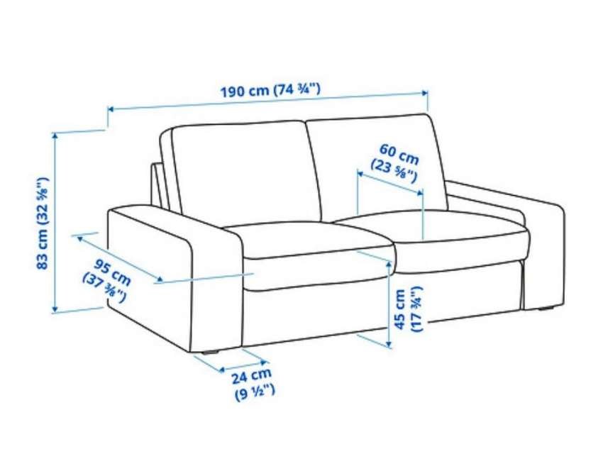 IKEA KIVIK Two Seater Sofa (Seats 3)