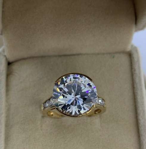 9k 12mm 9k gold 12mm CZ ring