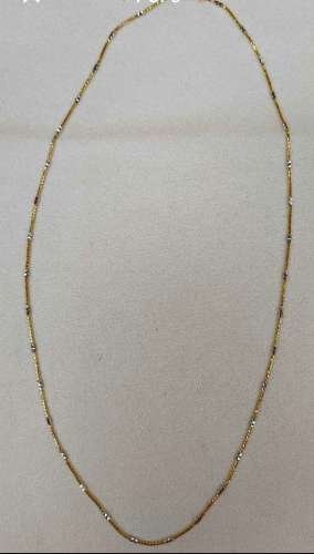 18K Yellow and White Gold Combination Chain