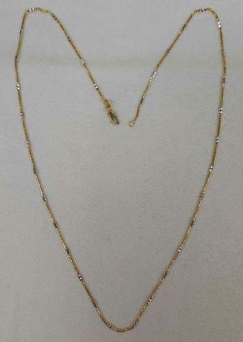18K Yellow and White Gold Combination Chain