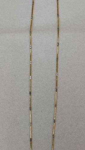 18K Yellow and White Gold Combination Chain